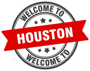 Welcome to Houston stamp. Houston round sign