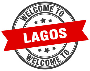 Welcome to Lagos stamp. Lagos round sign