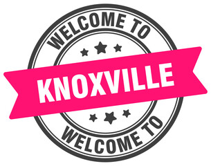 Welcome to Knoxville stamp. Knoxville round sign