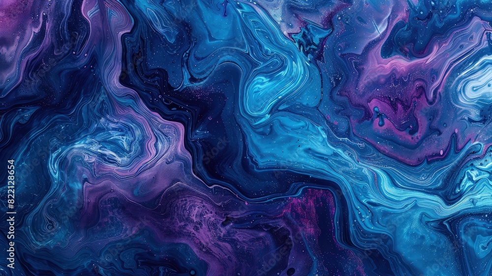 Poster an energetic abstract painting featuring explosive splashes of neon colors against a dark background