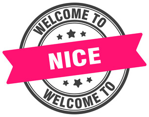 Welcome to Nice stamp. Nice round sign