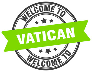 Welcome to Vatican stamp. Vatican round sign