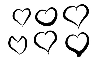 Love hand drawn doodle set 