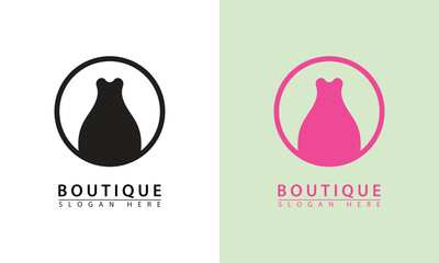Beauty woman fashion boutique logo design vector icon illustration