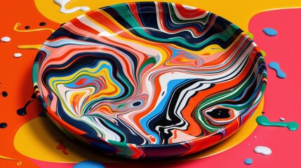 Colorful swirl bowl for modern and abstract designs