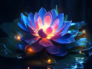 A beautiful glowing flower