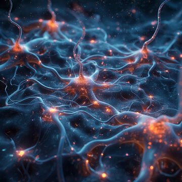 Repr&eacute;sentation d'un neurone ou cellule vue macroscopique