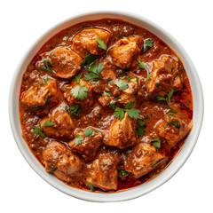 Chicken Tikka Masala, transparent background, isolated image, generative AI