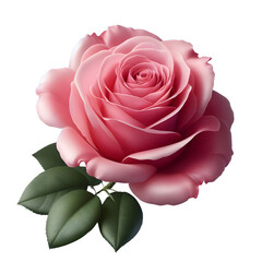 pink rose isolated on white transparent background. single pink rose transparent background. pink flower