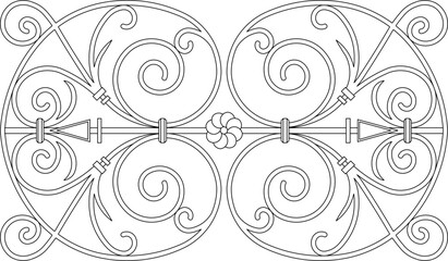 vector illustration sketch design image accessories icon logo old classic vintage ethnic traditional floral motif 