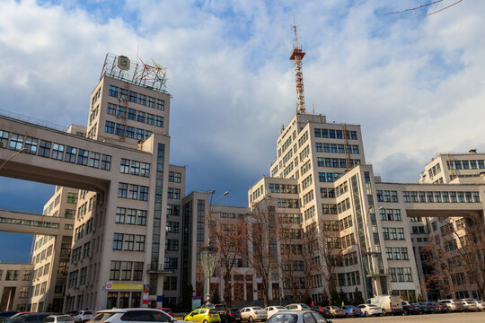 State Industry Building or the Palace of Industry (Derzhprom or Gosprom) on the Freedom square in Kharkov, Ukraine