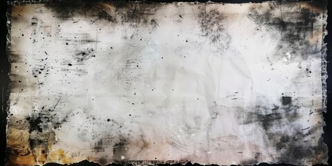 old grunge paper texture with ink,old paper texture, old vintage wall, a white weathered paper with vintage texture framed  black vignette, banner	