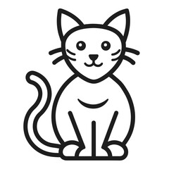 Cat line icon outline vector sign, linear style pictogram isolated on white background Symbol