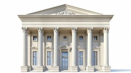 Obraz premium Bank building facade with elegant columns