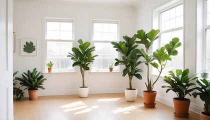 Simplicity and nature accents in scandi living room