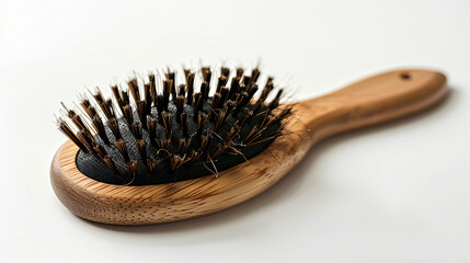 New vented hair brush isolated on white