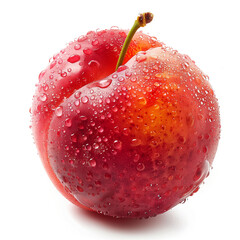 nectarine on white background