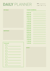 Amazing Daily Planner. 2024 Digital Planner page. Every day planner printable. 