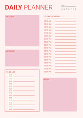 Amazing Daily Planner. 2024 Digital Planner page. Every day planner printable. 