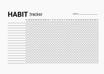A printable habit tracker to stay motivated while adopting new habits.