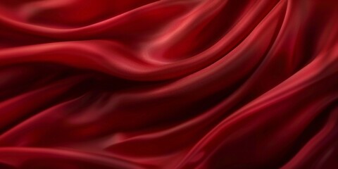 Fototapeta premium Red silk background, red silk satin luxury cloth texture fabric,Anniversary, Christmas, wedding, valentine,banner