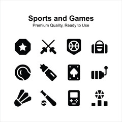 Get you hold on this amazing sports and games icons set