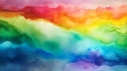 Watercolor Rainbow Gradient: Vivid gradient transitioning through the colors of the rainbow,...