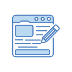 Blog  Icon editable stock vector icon