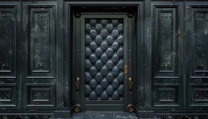 Visualize a soundproof office door with a quilted leather exterior for added luxury