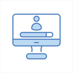 Online Recruitment Icon editable stock vector icon