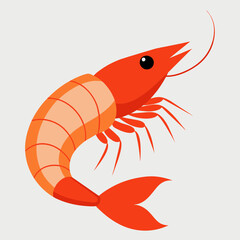 illustration of a shrimp logo