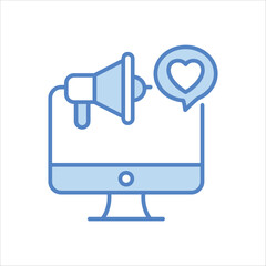 Online Marketing Icon editable stock vector icon