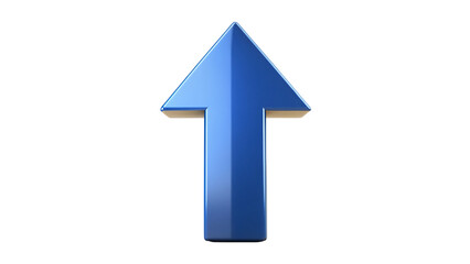 Fototapeta premium Arrow pointing upwards isolated on white background, a business symbol of growth and progress