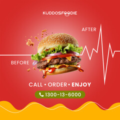 Social media post feed square template