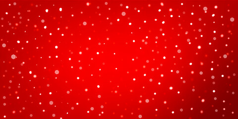 red christmas background with snowflakes