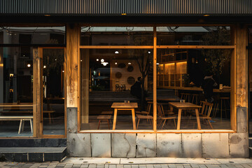 Store front Coffee house bistro cafeteria