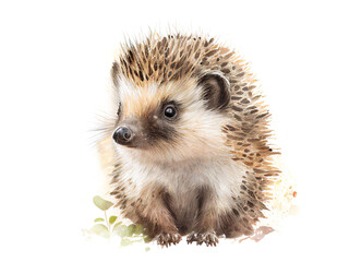 Fototapeta premium Hedgehog baby. Generative AI