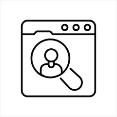 Online Recruitment Icon editable stock vector icon