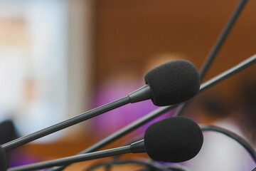 Floating mics in the conference room Used for clearer communication