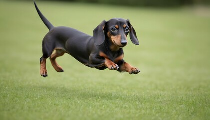A Playful Dachshund Chasing Its Own Tail
