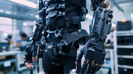 In the Robotics Development Laboratory, an international team of engineers and scientists is working on the design and development of an exoskeleton prototype for disabled people and for workers to