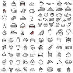food and drink icons set