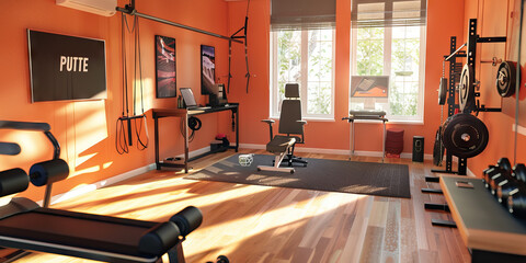 Versatile Multi-Purpose Room: The room can easily be converted into different areas, such as a home office, gym, or entertainment space, thanks to modular furniture and removable wall hangings