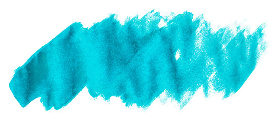 Light blue brush strokes isolated on transparent background.