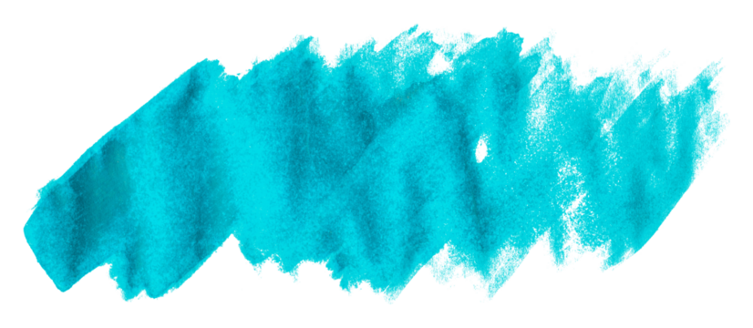 Light blue brush strokes isolated on transparent background.