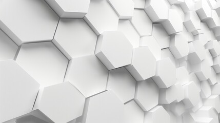The site head is made of a white wide hexagon border (3D illustration)