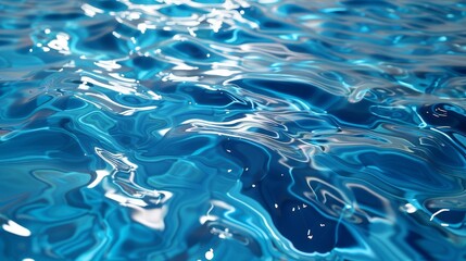 3D rendering of water caustics. Surface texture of the water
