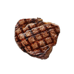 Grilled meat isolated on white background