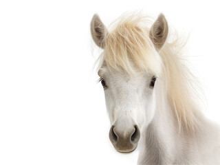 Obraz premium Baby horse portrait. Generative AI illustration