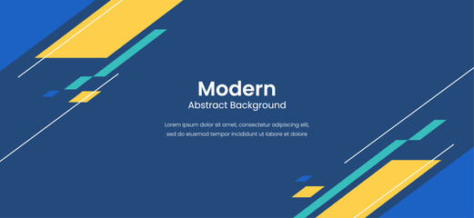 Modern abstract dark navy blue banner background